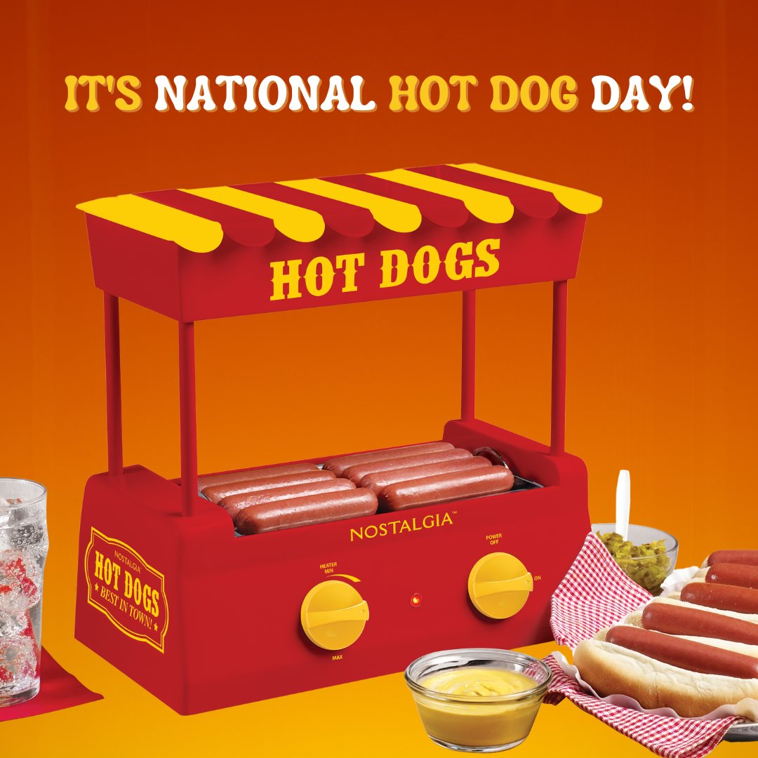 🌭 IT'S NATIONAL HOT DOG DAY 🌭

Celebrate by toasting, steaming, or rolling your hot dogs with one of our products! We promise you'll have a blast. 

Lastly, let's make a debate... Mustard or Ketchup on your hot dogs?  We won't judge either way.  👀