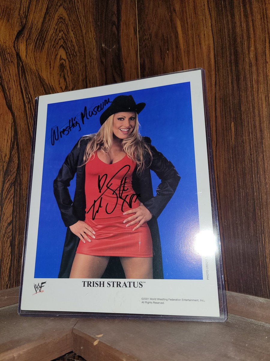 New addition to the Trish Stratus area, first ever WWF promo signed by Trish herself! Special thanks to Trish for being patient with me in regards to the 