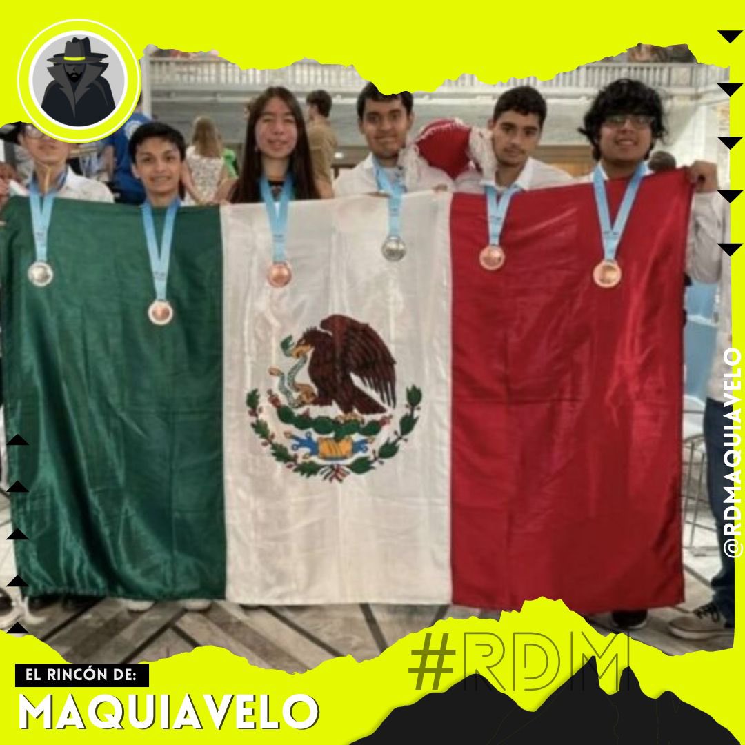 rdmaquiavelo's tweet photo. COMPETIDORES DE MATEMÁTICAS EN ELECCIÓN MEXICANA
Los mexicanos #DanielOchoa, #OmarAstudillo, #AnaIllanes, #MíkelCervantes, #RogelioGuerrero, y #DiegoVillarreal; representando la inteligencia dos regresan con medalla de Plata y los otros cuatro recibieron medalla de bronce. https://t.co/jmKZ1Aqw8l