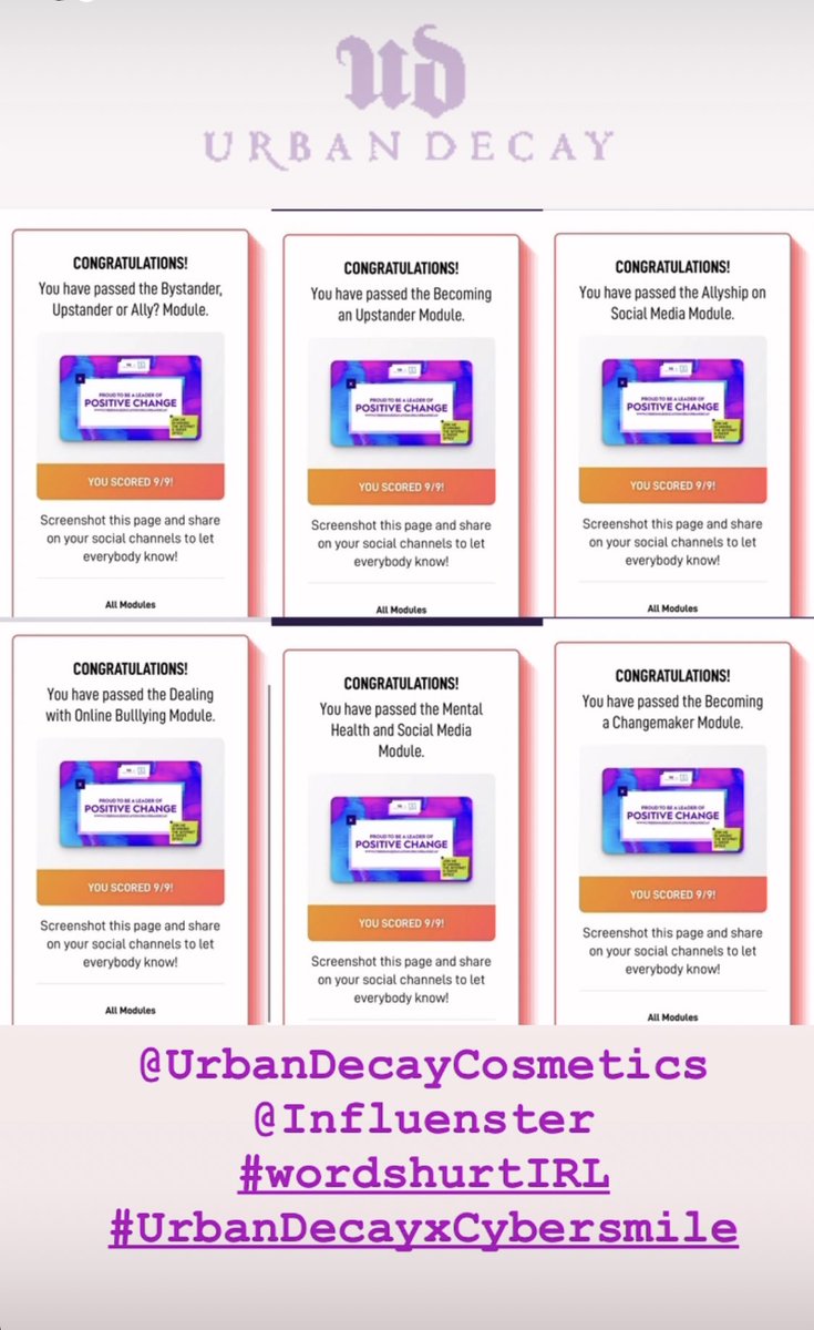 holbreanne's tweet photo. #complimentary #WordsHurtIRL #UrbanDecayxCybersmile @Influenster @UrbanDecayCosmetics https://t.co/t7W8AQhrm5
