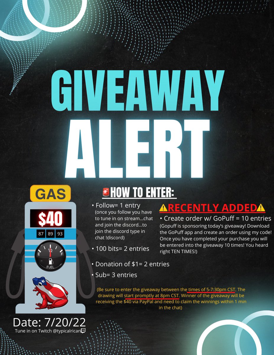 SAP0JR's tweet photo. 🚨 WE. ARE. LIVE! 

Today's giveaway stream is #sponsored by @Gopuff! Please support the stream by downloading the app on your phone and placing your first order! 

Code: STREAM10

#twitch #Giveaway #ContentCreator #SupportSmallStreamers #ad

Click here⬇️
https://t.co/A7XFPVSJRH https://t.co/MGfweSKF57