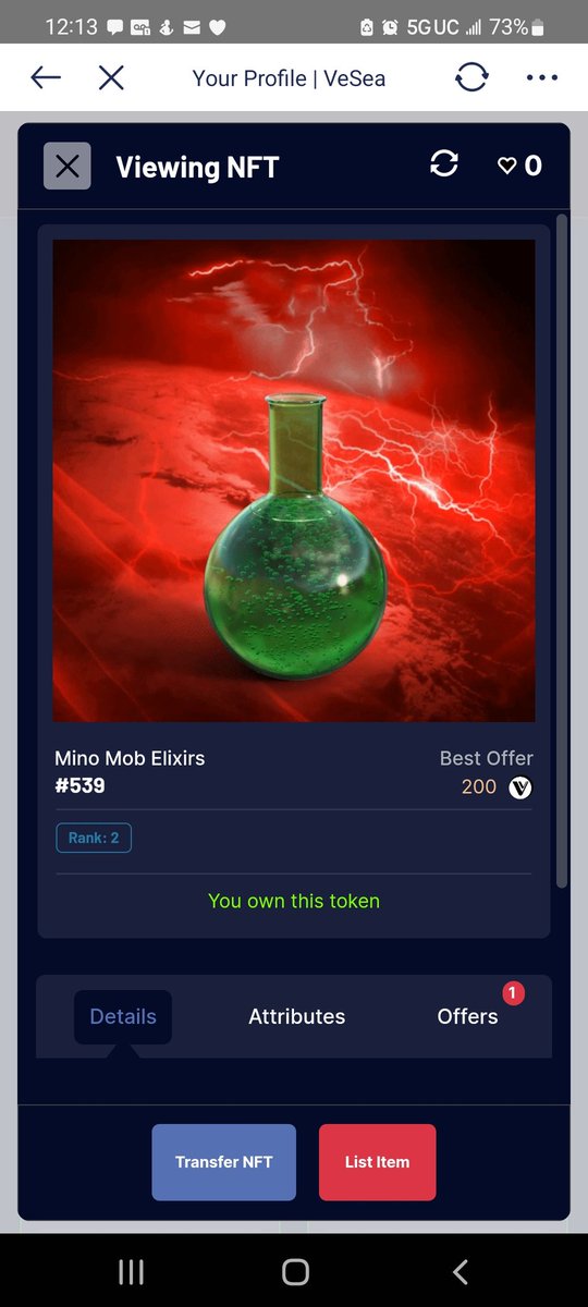 doginalBro's tweet photo. Can't wait to use this #super rare #Elixir on my @MinoMobNFT #MinoMob #MutantElixir @Vvardog1313 @LouisQuintana5 @VETPricePredict #vet #vefam https://t.co/dVZMVtC189
