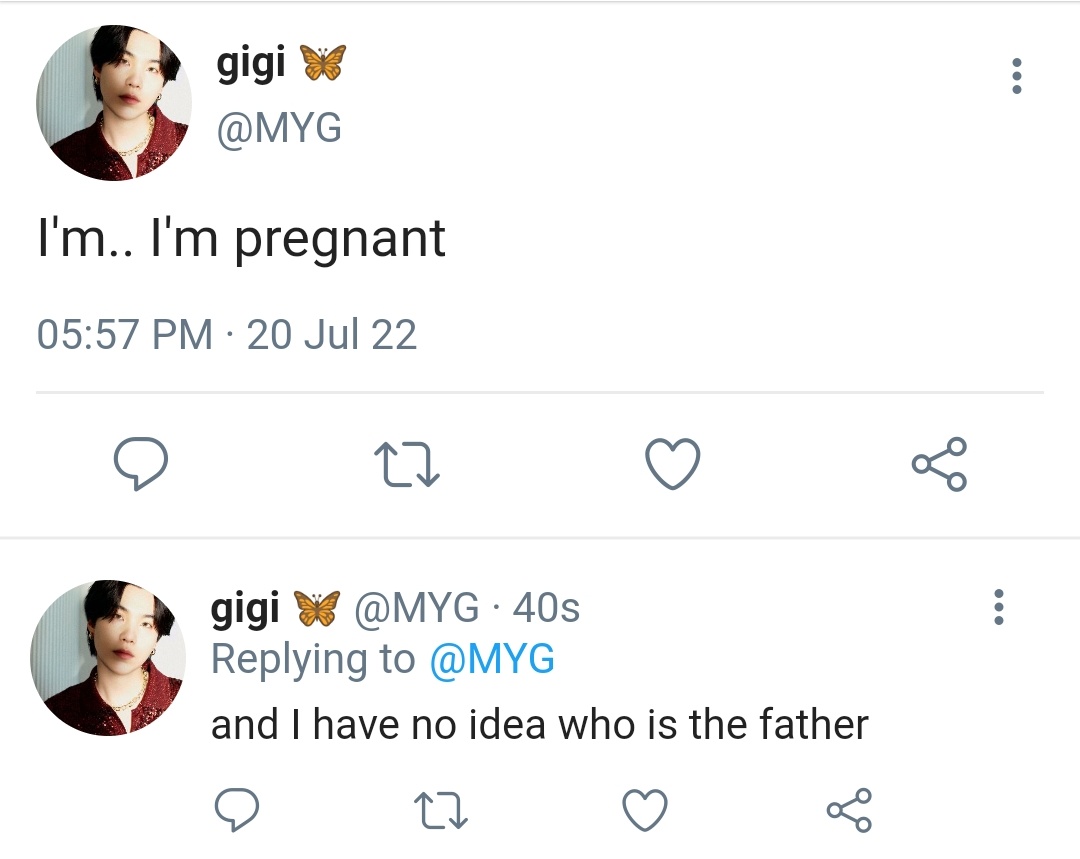 milfyoonie's tweet photo. ot7 au where yg is pregnant but he doesn't know who the father of his baby is.. so he comes back to seoul to find him, discovering all the alphas he slept with are part of the same pack https://t.co/ixS6H25Uy7
