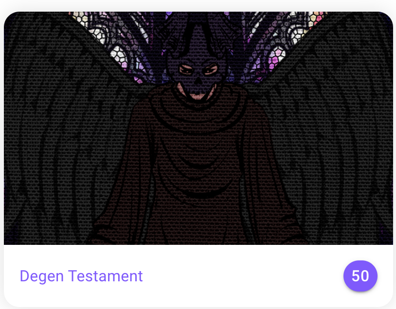 Call me crazy... love the vibe in the community of @DegenTestament Should I make it 100? What say @DegenTestament FAM??