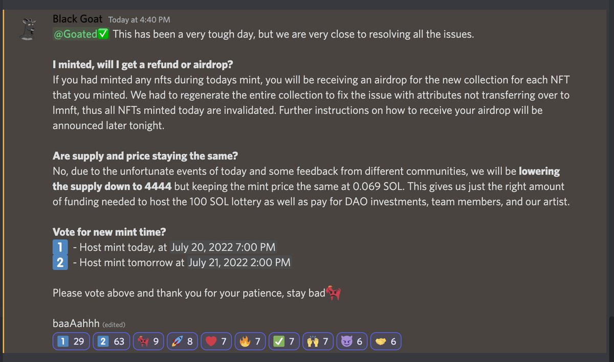Oh well, I guess you can say the mint was Bad😡

Real shit tho, we not giving up, and are looking forward to the mint tomorrow. 
More info in our discord.🚀
