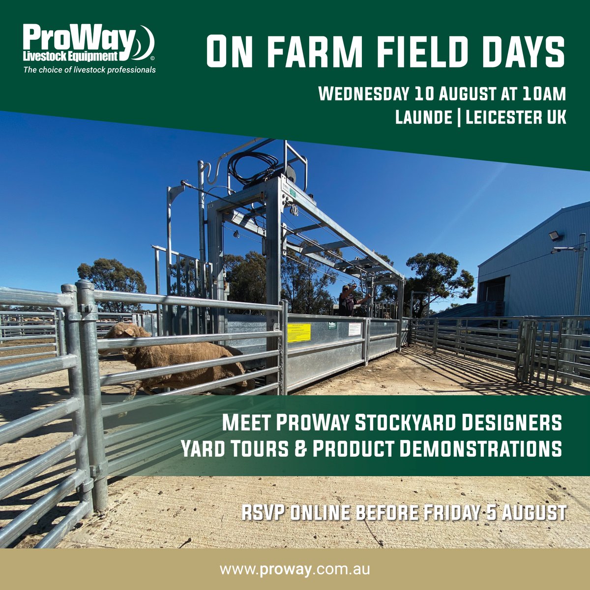 ProWay2000's tweet image. We&apos;re really excited to announce another international On Farm Field Day event, this time in the UK! 🤠 

📅 Wednesday 10 August at 10am
📍 Launde, Leicester

Spots are strictly limited &amp;amp; registrations are required to attend. 

To register: proway.cc/Events