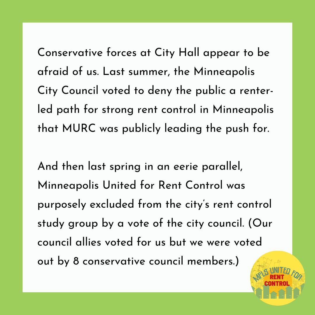 mpls4RC's tweet image. Join Minneapolis United for Rent Control (MURC) – at our upcoming Renters’ Assembly on August 4th, 6:30pm over Zoom!
 
bit.ly/MURCAssembly
