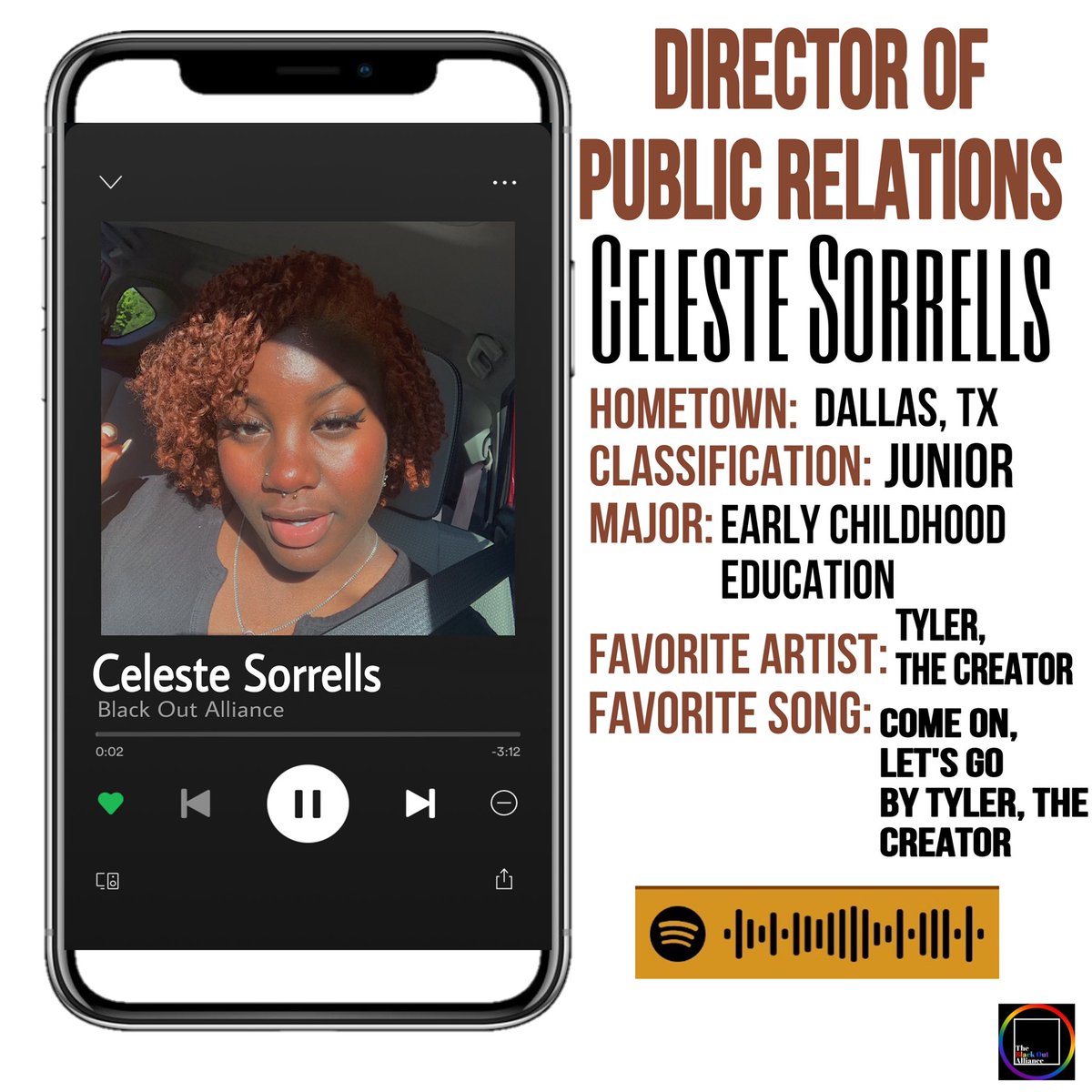 Introducing……. OUR DIRECTOR OF PUBLIC RELATIONS! 🫦 Celeste Sorrells ! 🏳️‍🌈🤪 #unt #untpride #blackoutunt #blackoutalliance