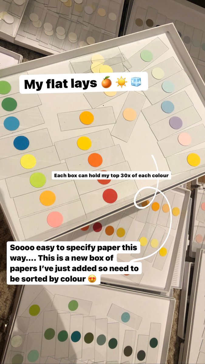 lauraboast's tweet photo. ☁️🧡🔵 Todays reorganisation of my #paperLab samples
Ready for new #printdesign projects starting September…
All chosen based on #environmental certifications 🌱 ♻️🌳🐝 https://t.co/VO2WSMIoCh