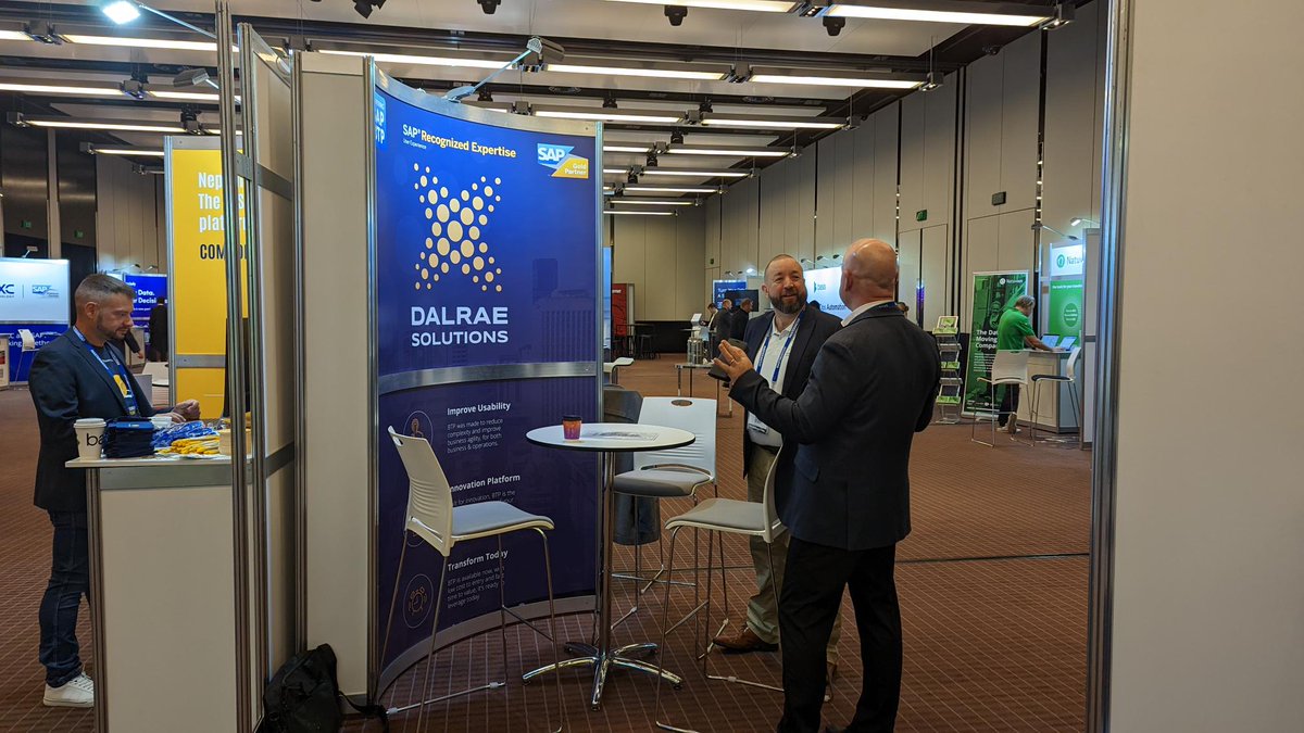 DalraeSolutions's tweet photo. Registrations have started for #MasteringSAP , the dj is pumping out music and we are already having conversations at our booth! It promises to be a great 2 days here in Melbourne, with the first of our presentations, featuring @chris_rae01 , due up soon! #SITBNE #SAP #SAPBTP https://t.co/HEUnc6QBGq