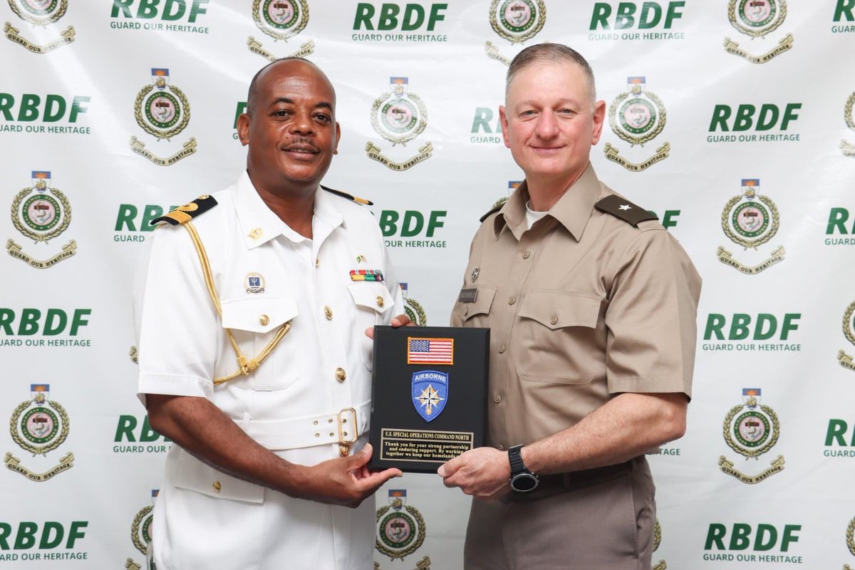 socnorth's tweet photo. The #SOCNORTH commander met with #RBDF leaders last week to discuss matters of mutual interest and future training opportunities. #SOF #SpecialOperations #BeyondtheWatch https://t.co/sXJyGdrfvF