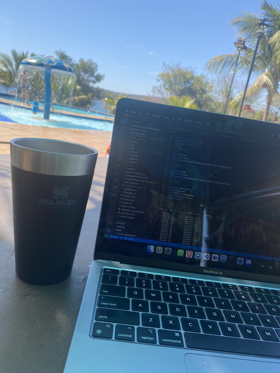 The work never stops! @betversetoken #workanywhere #polygon #cryptocurrency #Ethereum #btc