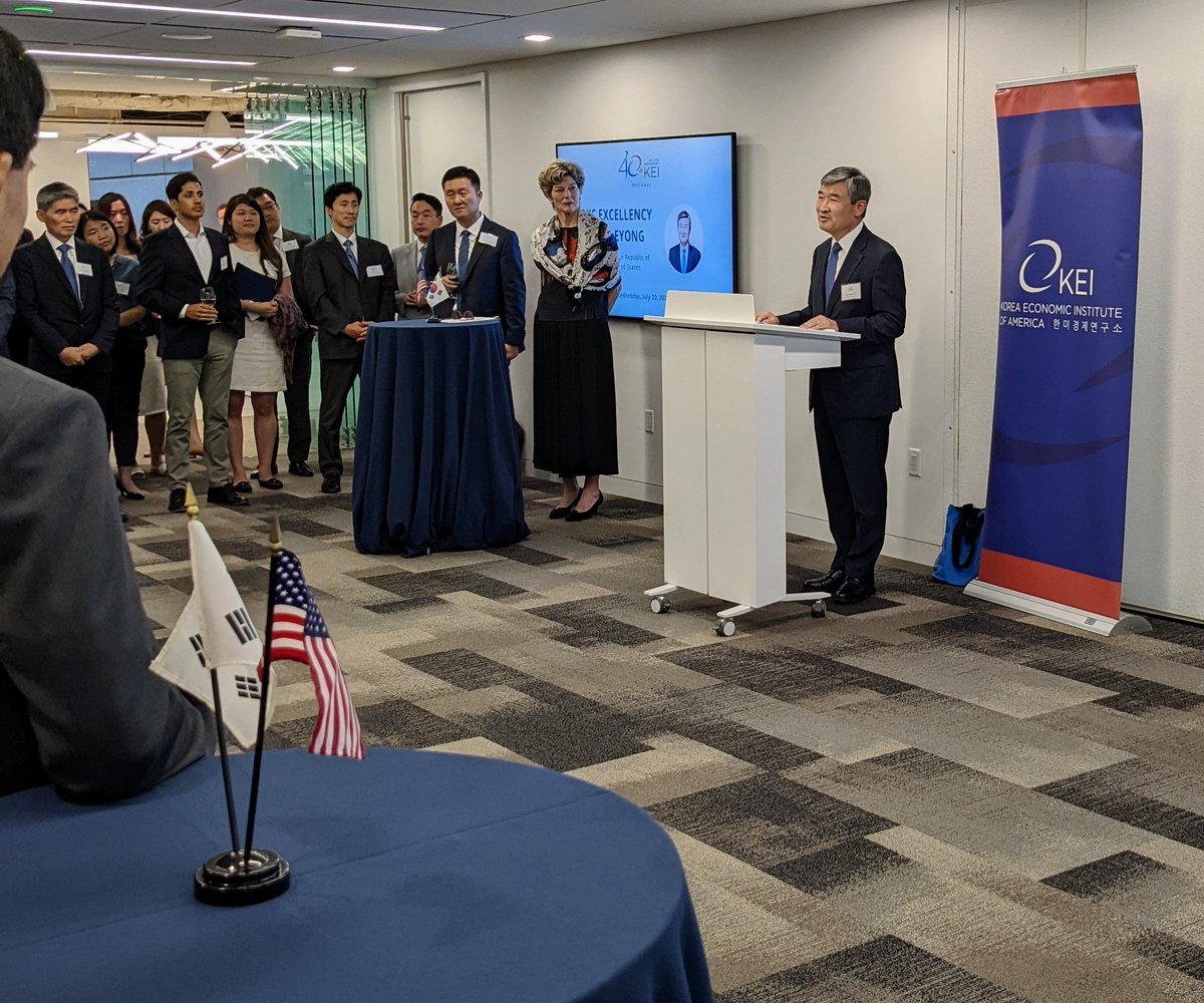 KEI (@koreaeconinst) on Twitter photo Speaking in one of his first engagements in Washington DC, Ambassador Cho reiterates the importance of South Korea and the United States building on and expanding the alliance beyond the Korean Peninsula. Speaking in one of his first engagements in Washington DC, Ambassador Cho reiterates the importance of South Korea and the United States building on and expanding the alliance beyond the Korean Peninsula.