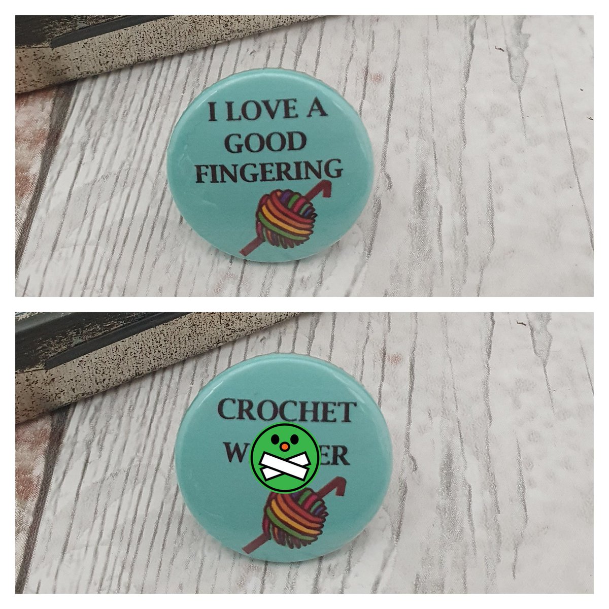 martisanne's tweet photo. Rude crochet badge, crochet wanker, adult humour, crocheters pin, rude crochet gift, mature, yarn lover, naughty, profanity, offensive, C1 https://t.co/i2jwhQzpQD #TMTinsta #EtsyTeamUnity #NaughtyHumour https://t.co/5ALFmD8sSV