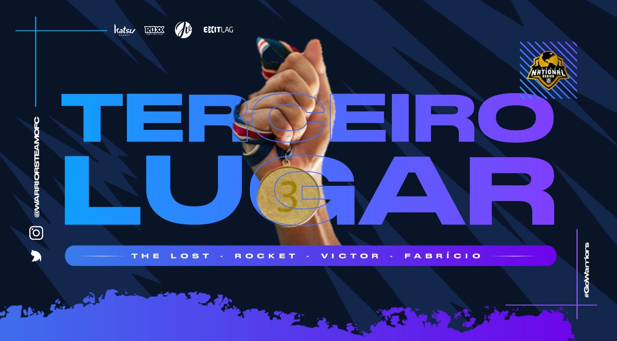 - TERCEIRO LUGAR 🥉! Pela <a href="/Series_National/">League National Series</a> , vencemos por 3️⃣x1️⃣ a boa equipe @TeamPsycho2022 , e com muito orgulho conquistamos a presença no pódio dessa grande liga! Ggs.

🇲🇽 <a href="/TheLost_CR/">Giovas</a> 🏅
🇲🇽 <a href="/Victor_CrX/">Victor™</a>
🇨🇴 <a href="/RocketCR_/">Rocket🇨🇴</a> 
🇧🇷 <a href="/FabricioJR30/">Fabrício™</a> 

#GoTW 💙
.