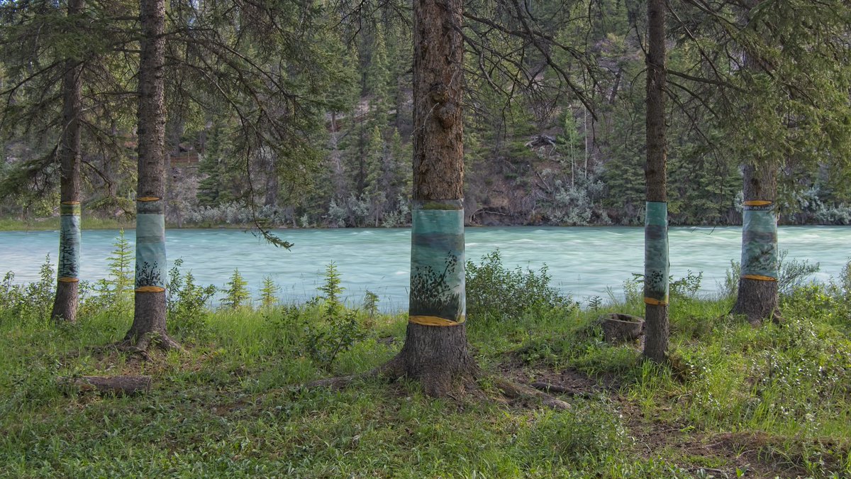 GeoKs's tweet photo. Not sure how we missed the #mybanff Art in Nature Trail last year. COVID? Anyhow, glad it's back...and that we discovered it. We'll definitely return. So many amazing regional artists. #Free through Labour Day (Sept 5). https://t.co/Hk18rhnR16