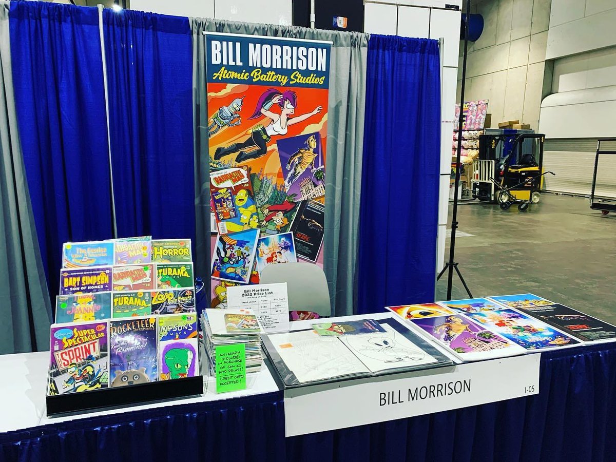 4CComics's tweet photo. SDCC starts in 2 hours!

Go see @BillMorrisonMan and the 4C Crew at Table I-05!

Bill is taking commissions and has lot of fun things like prints and pops and comics for you all!

Hope you all have a great time!

#4ccomics #billmorrison #SDCC2022 https://t.co/ojoU8iEjIN