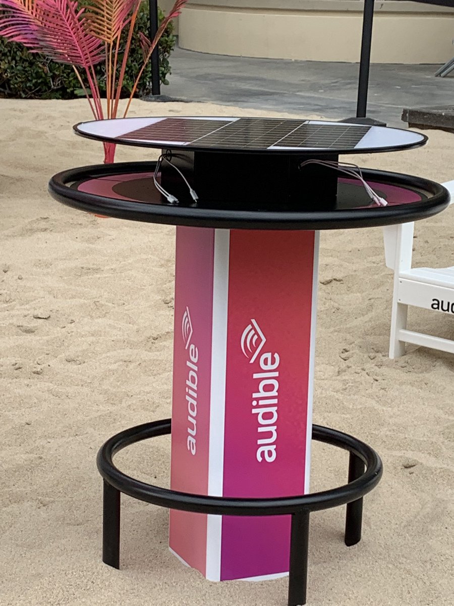 SDCCnerdsattack's tweet image. While the rest of audible sand sculptures are being finished, it looks like there will be charging stations!! It’s across the street from hall A #sdcc