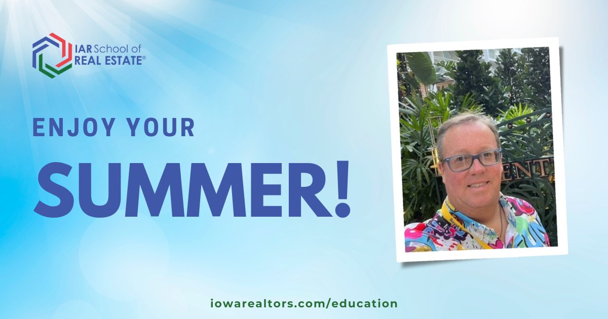 Enjoy the rest of your summer - we've got your CE covered this fall! Check out what courses we have planned for August - October at iowarealtors.com/education.