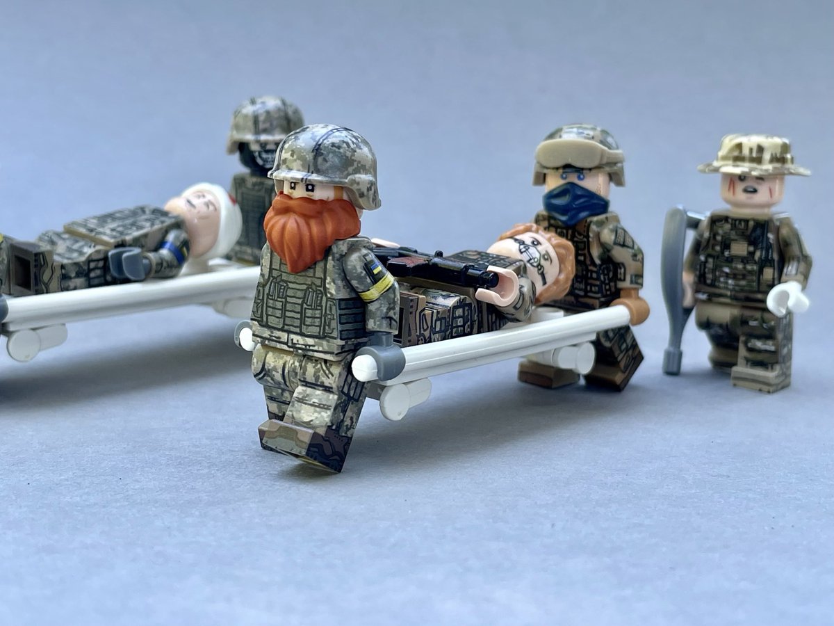 AndrewBecraft's tweet photo. The @DefenceU Marines, @ng_ukraine guards, @TDF_UA volunteers, and other #AzovstalDefenders who held out in Mariupol for nearly 3 months, bogging down the 🇷🇺 army and allowing 🇺🇦 to win the Battle of Kyiv. 

(Custom #LEGO minifigs - not official products.) https://t.co/YlVPX1HfrJ