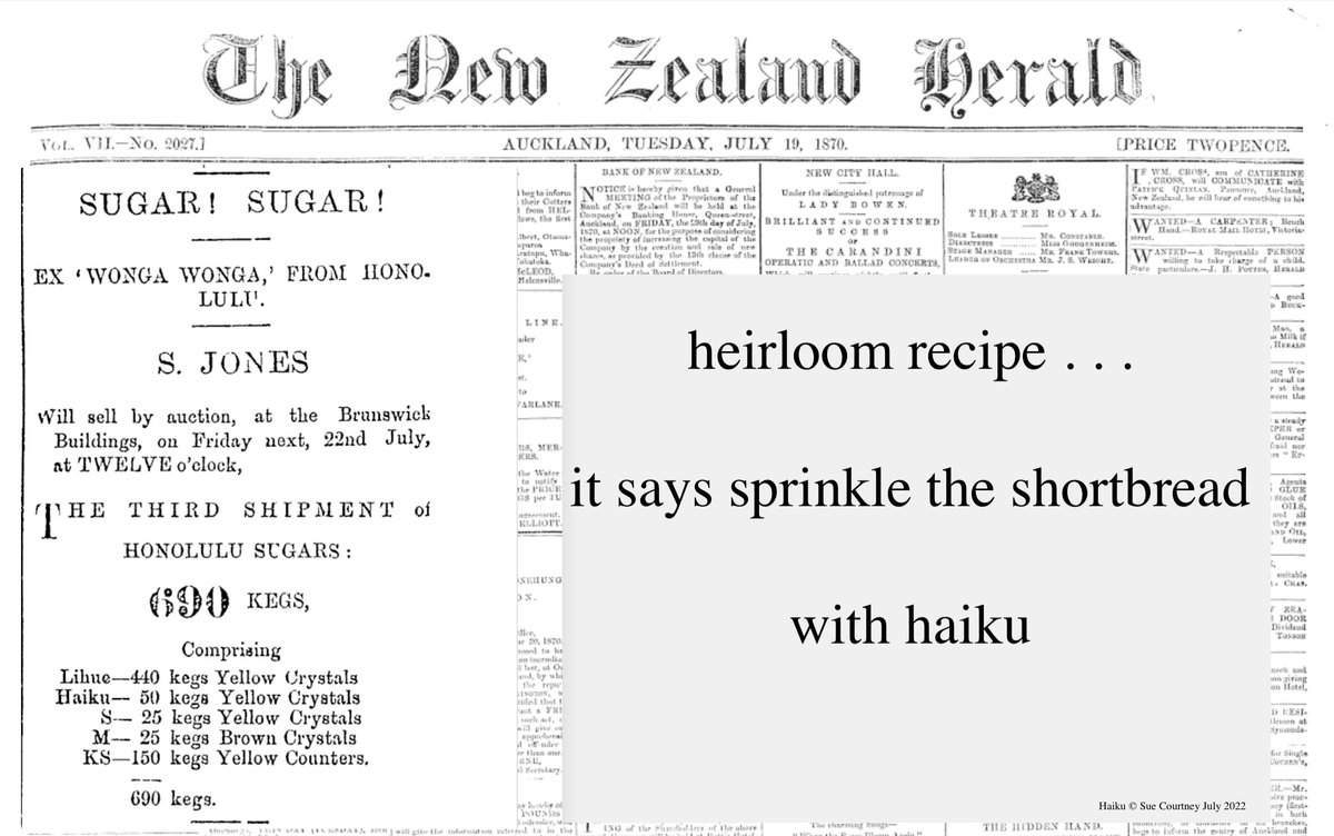 Thanks <a href="/AsurasHaiku/">Asura's Haiku</a> for selecting my 'haiku sugar' haiku for the @haikufound #Haiku Dialogue synecdoche and metonymy theme.  Love the versatility of haiku!

heirloom recipe . . .
it says sprinkle the shortbread
with haiku
~Sue Courtney