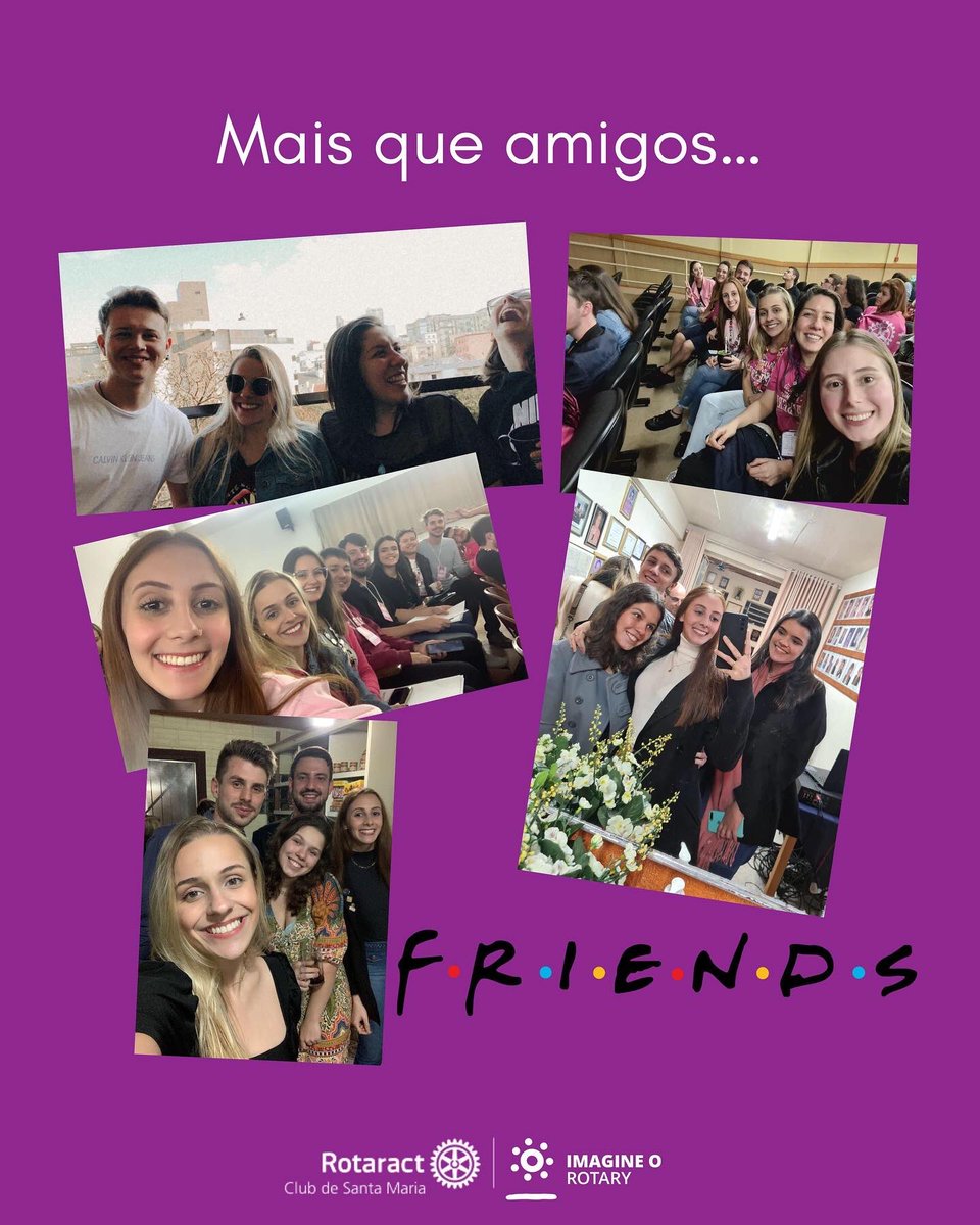 rotaractsma's tweet photo. I'll be there for you🎶✨
Feliz dia do amigo, para aqueles que estão ao nosso lado mesmo diante de todas as adversidades da vida e que fazem os momentos ficarem melhores e mais divertidos. Somos gratos por todas as amizades que esse clubão proporciona 💜✨ https://t.co/Qv42sbVw78