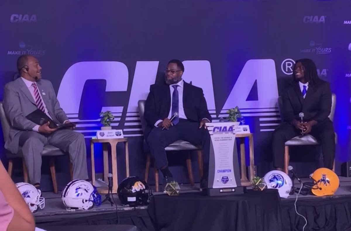 Head Coach Sean Gilbert and Jaden Echols wrapped up CIAA Football Media Day with some interview action! 🎥 #forsalisburylc #CIAAForLife