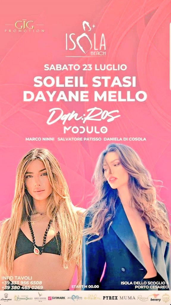 Gfvip815739051's tweet photo. Pugliesi e non...
Ci siete? π£
Siete stra carichi? π₯
Il 23 Luglio all Isola Beach Porto cesareo (Le) ci sono loro! @Soleil_stasi & @daymelloreal
Devastazione in corso πβ‘
N.B. accorrete numerosi !!!
#solearmy #teamsoleil #stateofsoleil #solemello #Mellos #isolabeach #puglia https://t.co/lzwN15yCQT