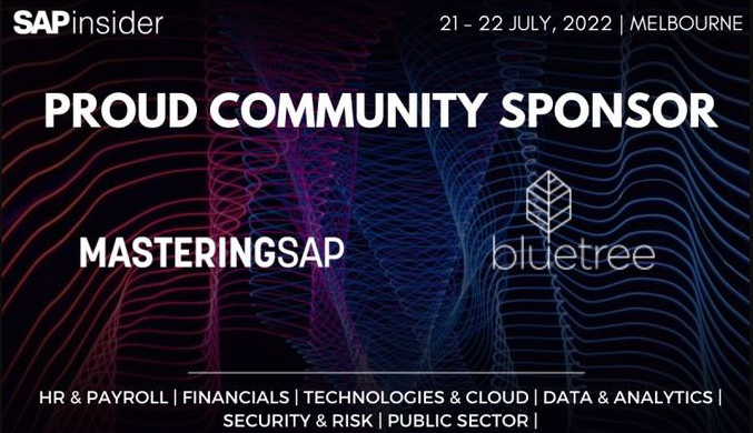 BluetreeSolutio's tweet photo. We're very excited to be sponsoring the 2022 #MasteringSAP conference which begins today in Melbourne. The Bluetree team will be presenting a breakout session and Q&amp;A on #WorkforcePlanning using #SAPAnalyticsCloud - don't miss out! https://t.co/bBygZT0dxH