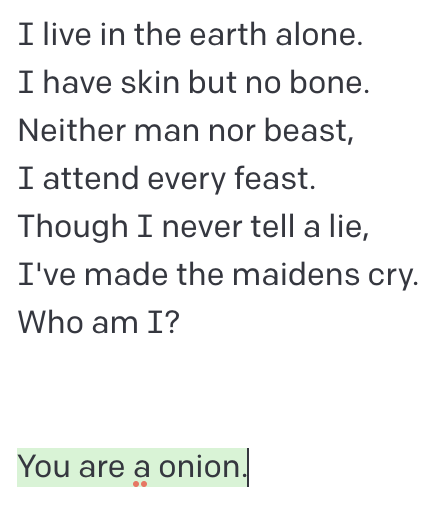 GPT-3 is pretty good at riddles