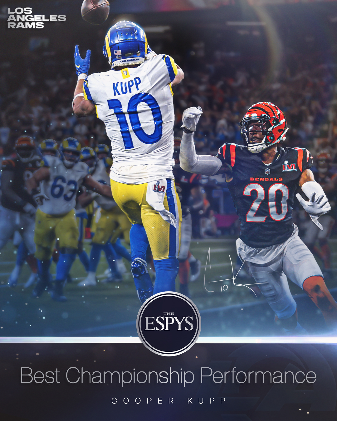 Los Angeles Rams on X: 'IF IT'S UPP, THEN IT'S KUPP! The ESPY for Best  Championship Performance goes to @CooperKupp! 