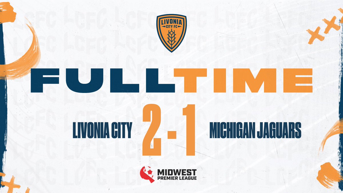 Livonia City F.C. (@livoniacityfc) on Twitter photo FT: We cap off the <a href="/midwestpl/">Midwest Premier League</a> season with a victory!
#LCFCvsJags 2-1 | #UTW๐พ FT: We cap off the <a href="/midwestpl/">Midwest Premier League</a> season with a victory!
#LCFCvsJags 2-1 | #UTW๐พ
