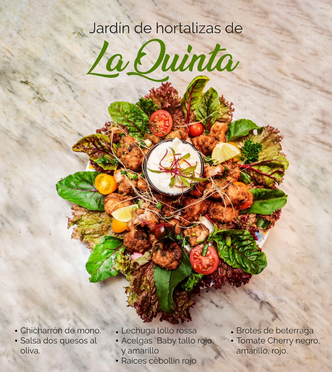LaQuinta_Spa's tweet photo. 😊Chicharrón de mono en Jardín de Hortalizas de LaQuinta.

Disfruta nuevos sabores y texturas con nuestros 📦Box #laquintagourmet y pack vivos de microgreens listos para cosechar.
📲 +56967200583

#cocinadehuerto #cocina100k https://t.co/WBBaDuTbUS