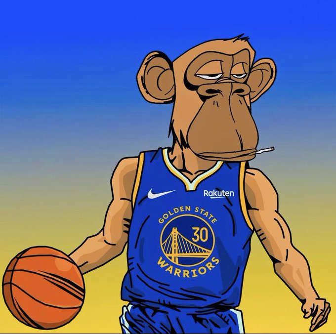 Golden state warriors Ape #NFT giveaway 🏆
Floor price is 6.8  $ETH ($9564)

Follow &amp; RT to win 🎁 24 hours ⏰