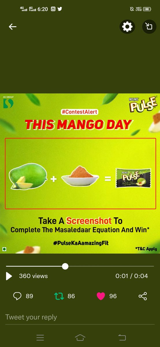 @PassPass_Pulse My entry with my perfect screenshot 
@PassPass_Pulse 
🥭🥭
#PulseCandy #PulseKaAamazingFit #PranJaayeParPulseNaJaaye #CandyLover #Contest #ContestAlert  #MangoDay #Mango #StayTuned #PulseMangoDay