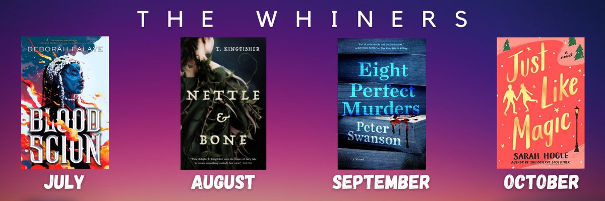 our next lineup of book club picks! also stay tuned because we'll be announcing the liveshow date for our june pick BOOK OF NIGHT soon!!💗💖