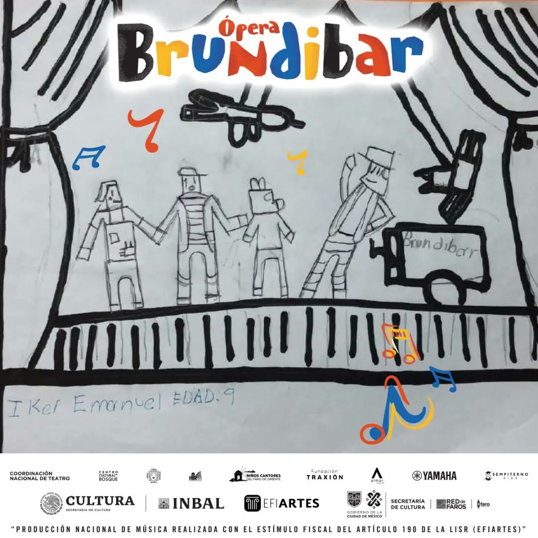 SempiternoKids's tweet photo. Les pedimos a los Niños Cantores del Faro de Oriente que dibujaran lo que #Brundibar significaba para ellos.

Regala a tus #hijos una experiencia que cambiará sus vidas… entradas aquí:
https://t.co/whjXgskKIB

30 julio - 21 agosto
#Teatro Julio Castillo 
Sáb y dom 12:30 hrs
$80 https://t.co/XZUJc2r28n