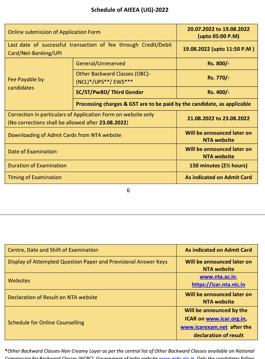 fan_of_mufasa's tweet photo. If anyone is looking for the admission in Agriculture,
Application form is out now..
See the details below.
#ICAR2022
#NEETUG2022 
#NEET 
#CUET 
#JEEMain2022 https://t.co/fjp8vH14OP