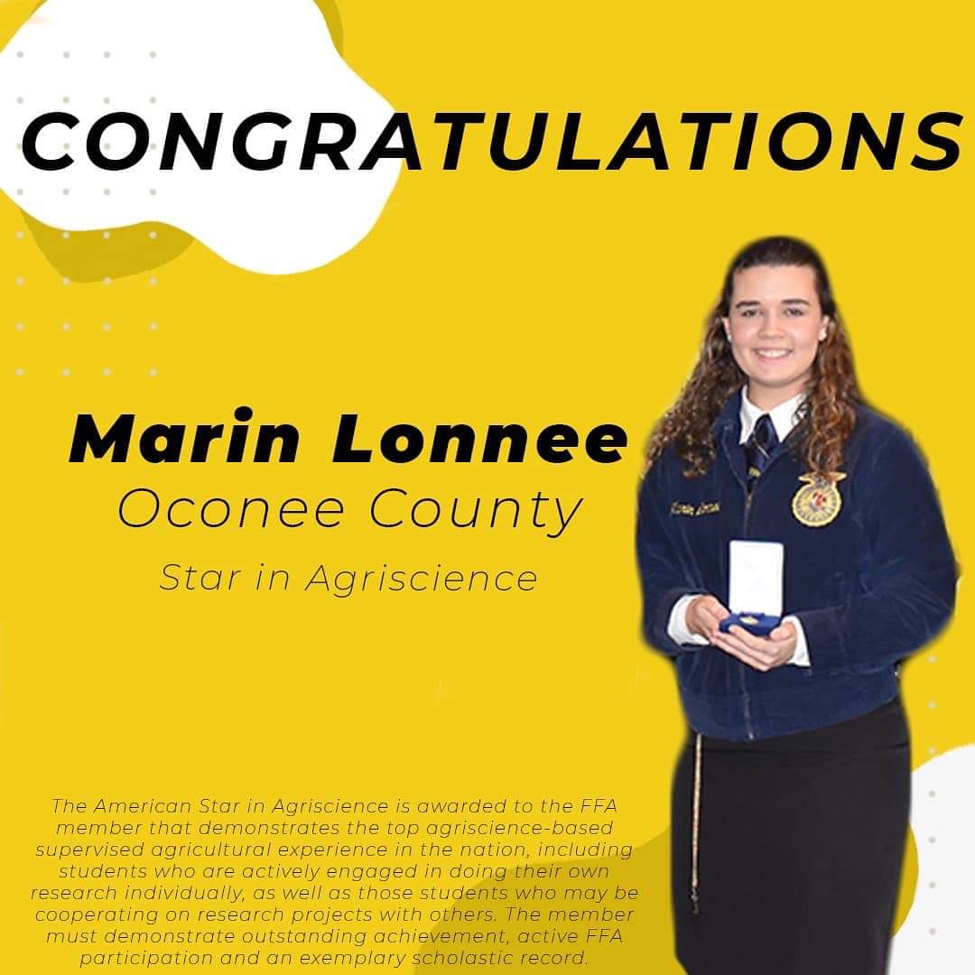 ochs_warriorffa's tweet photo. Super congrats to graduated FFA member, Marin Lonnee, for being named an American Star in Agriscience finalist by National FFA! We are so proud of you and are wishing you the best of luck! #ochsffa #warriorffa #nationalfinalist #americanstarfinalist @OCHSwarriors @OCS_CTAE https://t.co/O5DfD2gXuG