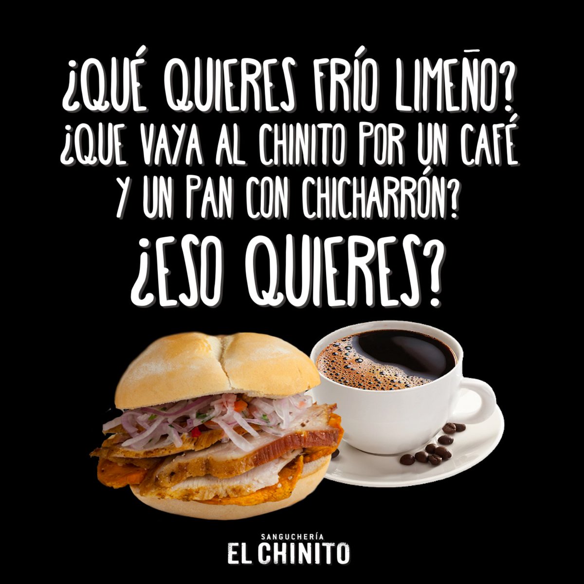 ¡Dímelo, frío limeño, dímelo! ❄️☕️🍔🐖❤
Hazle caso al frío limeño en cualquiera de nuestros 11 locales ➡️
elchinito.com.pe/nuestras-sedes
#Etiqueta a tu amig@ friolent@ 😅
#ElChinito un clásico desde 1960...