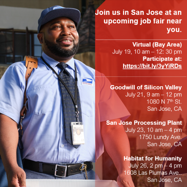 lpamanian's tweet photo. #USPSCareers #NowHiring #JobSearch #hiring #recruiting #careeropportunities #usps #applynow #applytips Join us in San Jose at an upcoming job fair near you. And for tips on where and how to apply: https://t.co/Qy18GHruTo… #USPSEmployee https://t.co/aNJH9Pzxbh