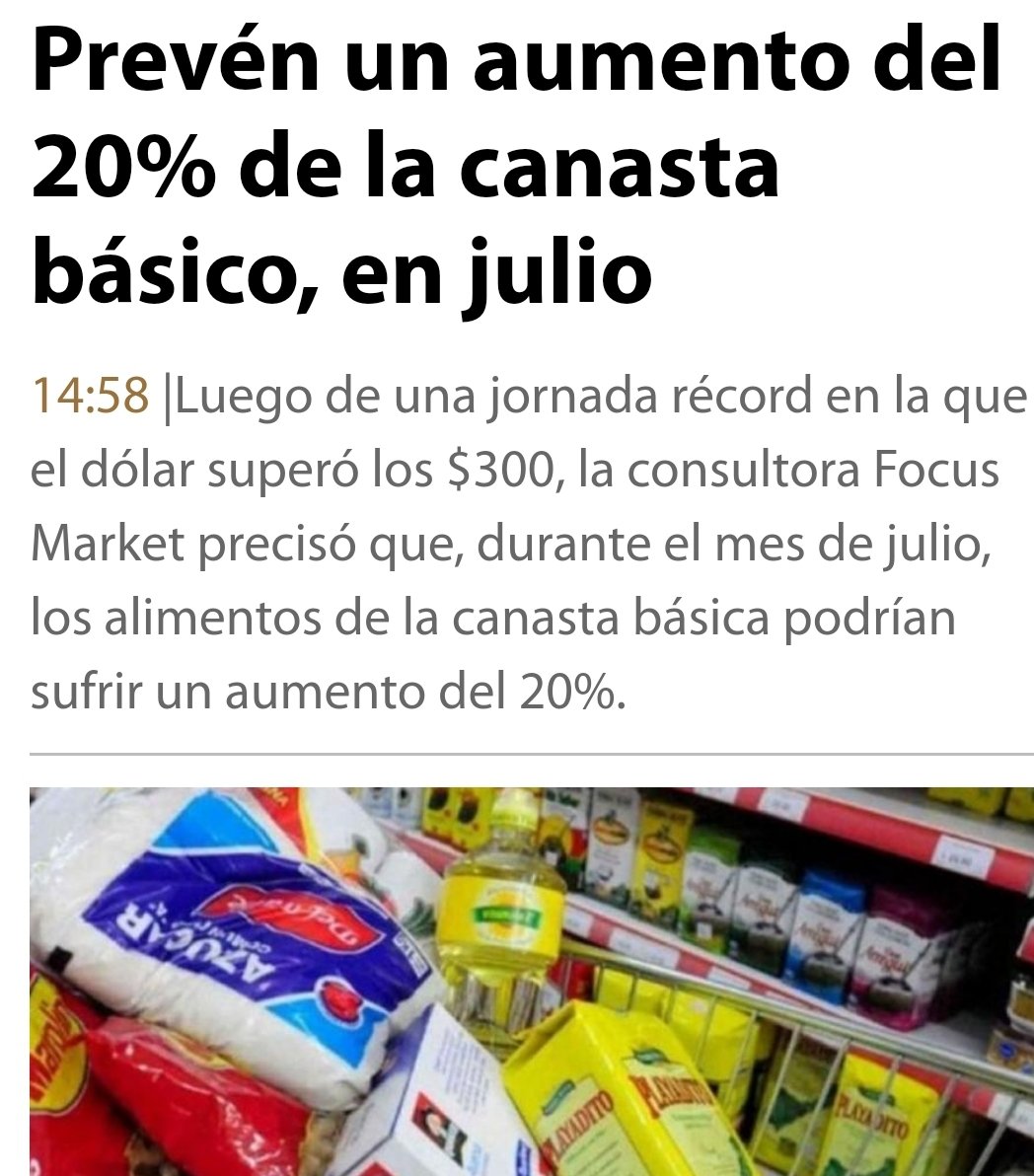 La inflación es imparable, hagan algo. #Crisistina
