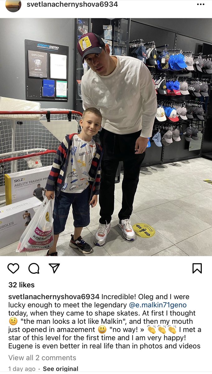 Taylor Haase on X: Evgeni Malkin's wife Anna posted this today with Happy  birthday Sid  / X
