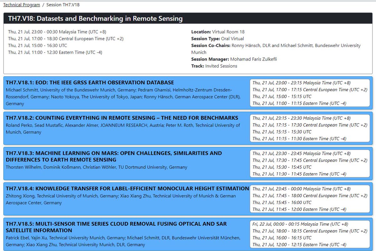 igarss2022 #HappeningToday: Join us for the #technical session 
