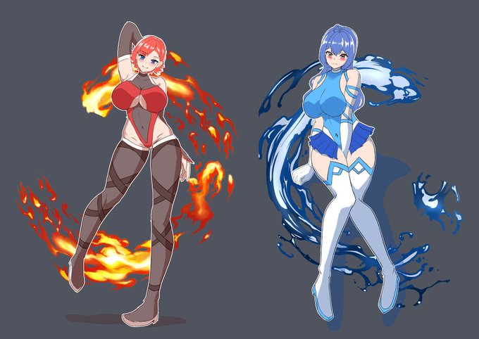 退魔少女ちゃんの立ち絵完成!
これから2人にはいっぱいカラダ張ってもらうから、よろしくネ😘💕

(ぴっちぴちの戦闘服で敗北おせっせさせられる漫画を描く予定...✍️) 