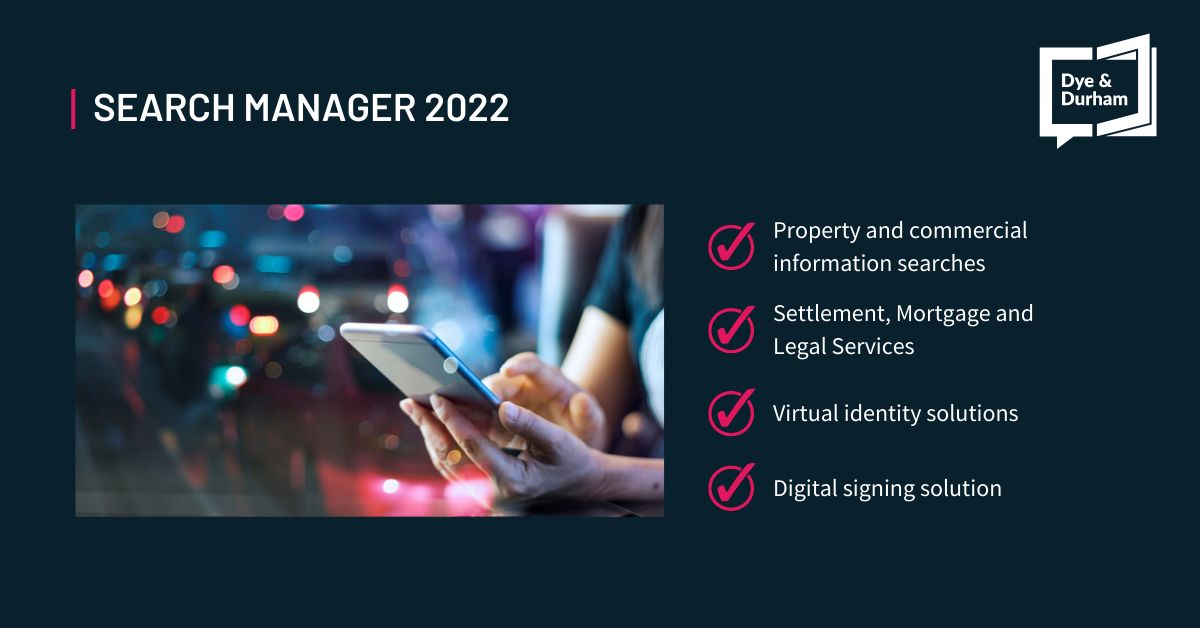 DyeDurhamAU's tweet image. Search Manager 2022 is an intuitive platform that provides access to #property info, #legaltechtools required to verify clients remotely and the ability to send electronic contracts. Book a free demonstration today: ow.ly/g7gC50K0SvW