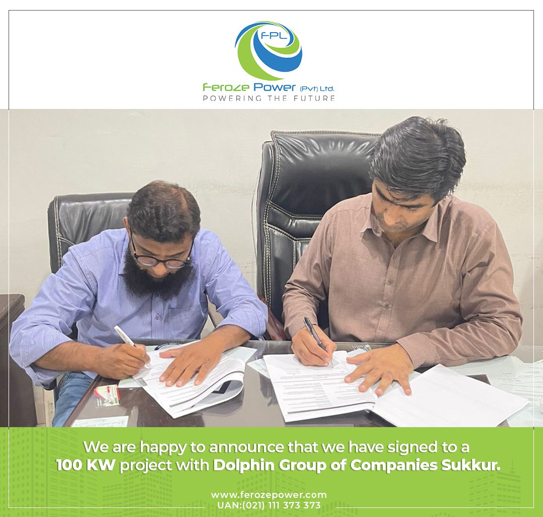 feroze_power's tweet photo. We are happy to announce that we have signed to a 100 KW project with Dolphin Group of Companies Sukkur.
Call Us Now:
(021) 111 373 373
Book Free Survey
Visit Website : https://t.co/WSMafSbzOj
.
.
#solarpower #renewableenergy #solarenergy #solarpowered #industrialsolarsolution https://t.co/LPFUS9wkfY