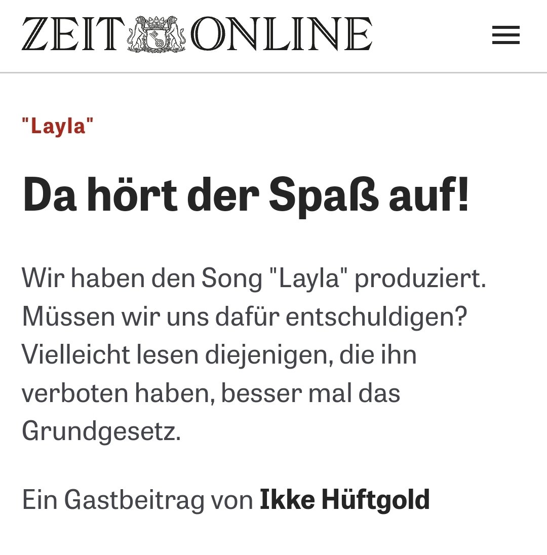 Ich glaube, jetzt habe ich alles gesehen.

#Layla #ikkehueftgold <a href="/zeitonline/">DIE ZEIT</a>