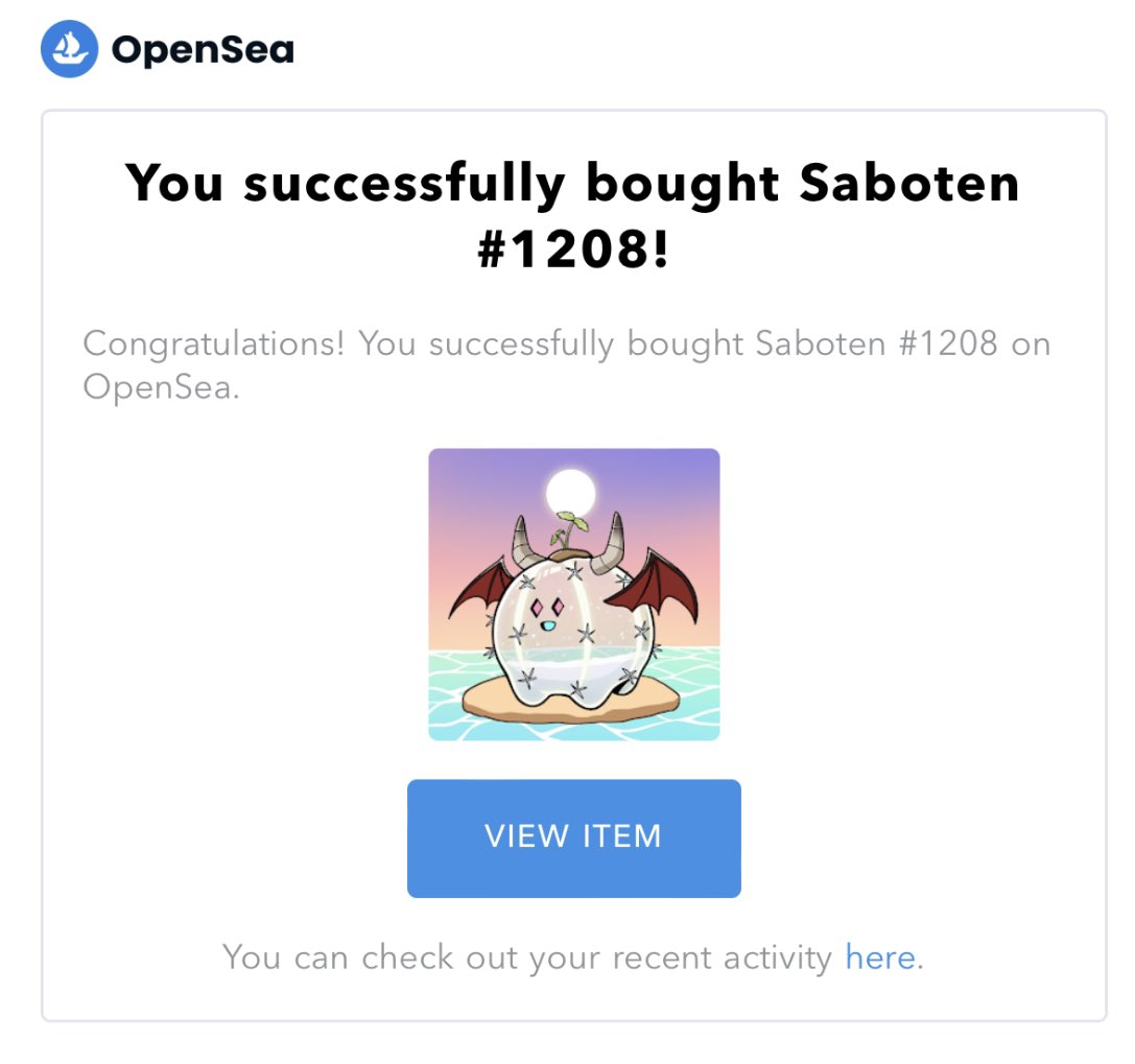 Today I choose one of your creatures👻 So cute 😊<a href="/saboten20220412/">Saboten</a> 

#nftcollector #nftcreator #nftbuy