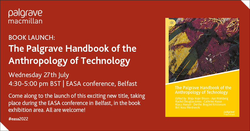 Come along, meet the authors and editors and celebrate with refreshments the publication of the first-ever Handbook of the Anthropology of Technology - with original ethnographic work in five themed sections and no less than 39 chapters! #EASA2022

link.springer.com/book/10.1007/9…